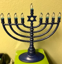 blue menorah
